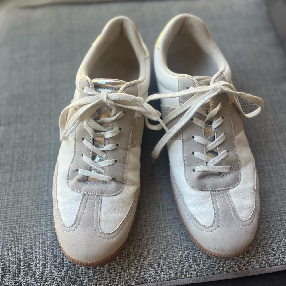 J.Crew field sneakers in metallic
